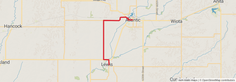 American Discovery Trail - Iowa stage 35 Map