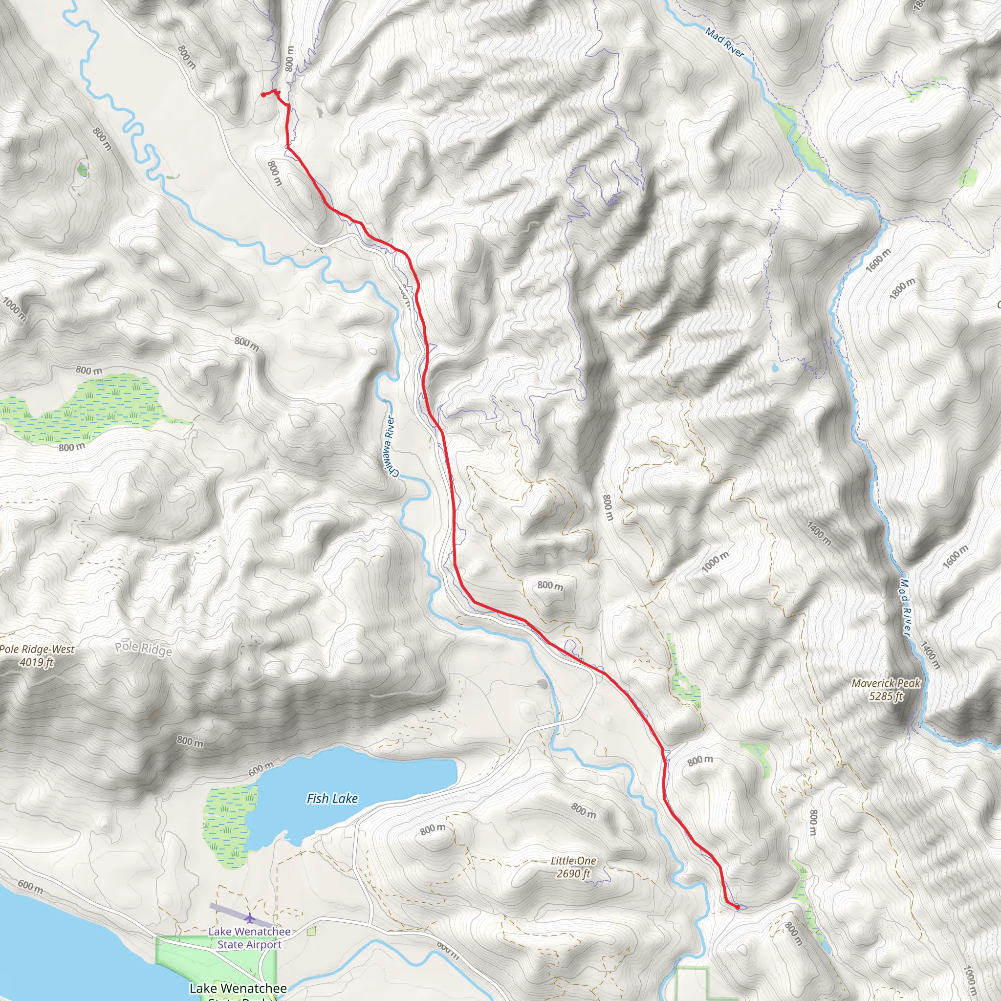 Lower Chiwawa Orv Trail mobile static map