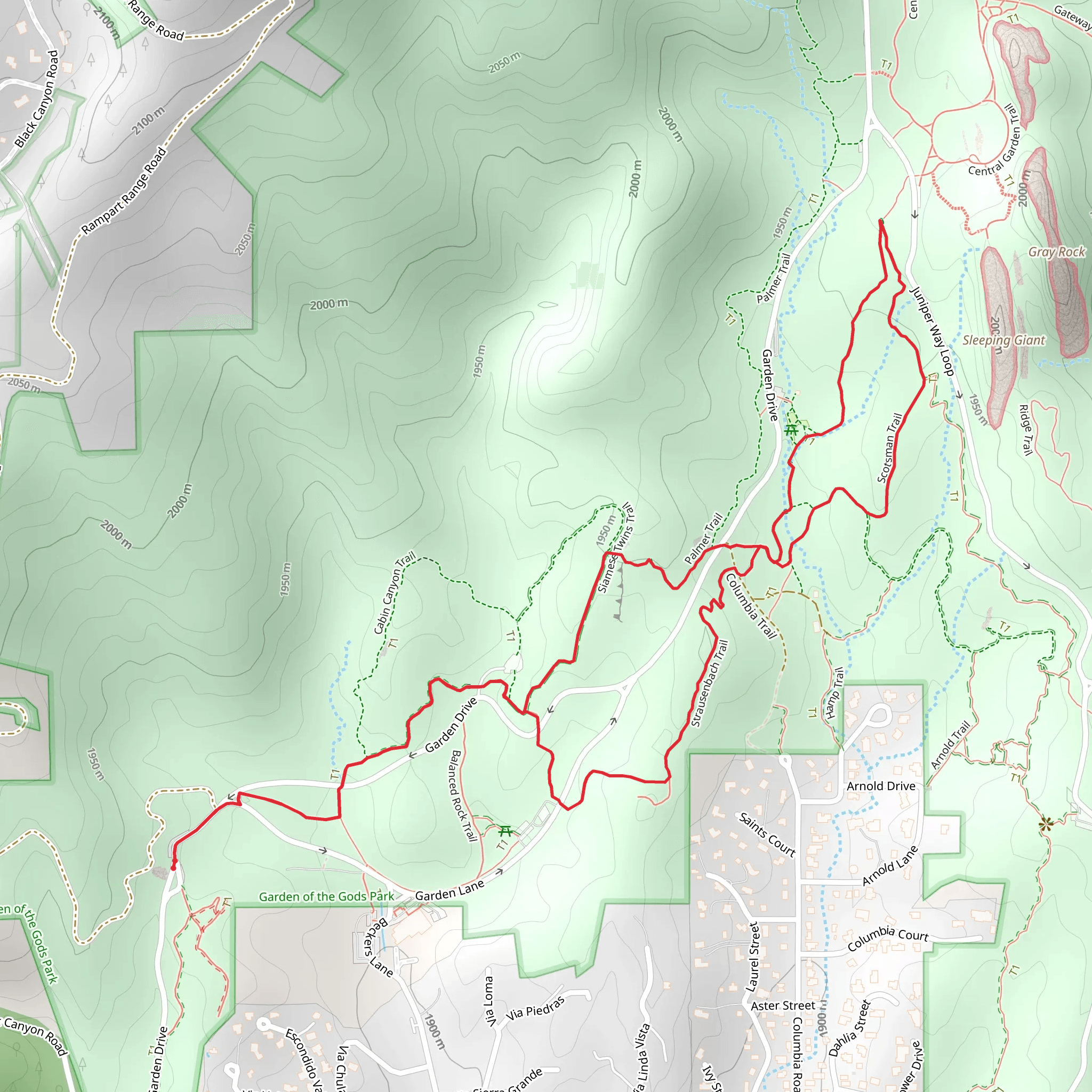 Strausenbach Trail and Scotsman Loop Trail mobile static map