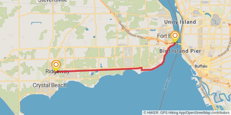 Waterfront Trail stage 35 Map