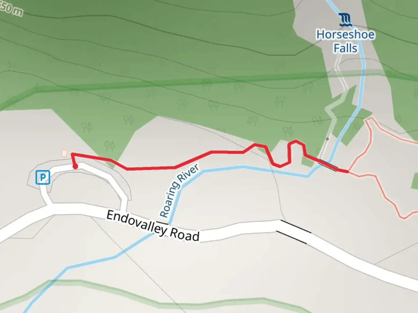 An image depicting the trail Roaring River and its surrounding area.