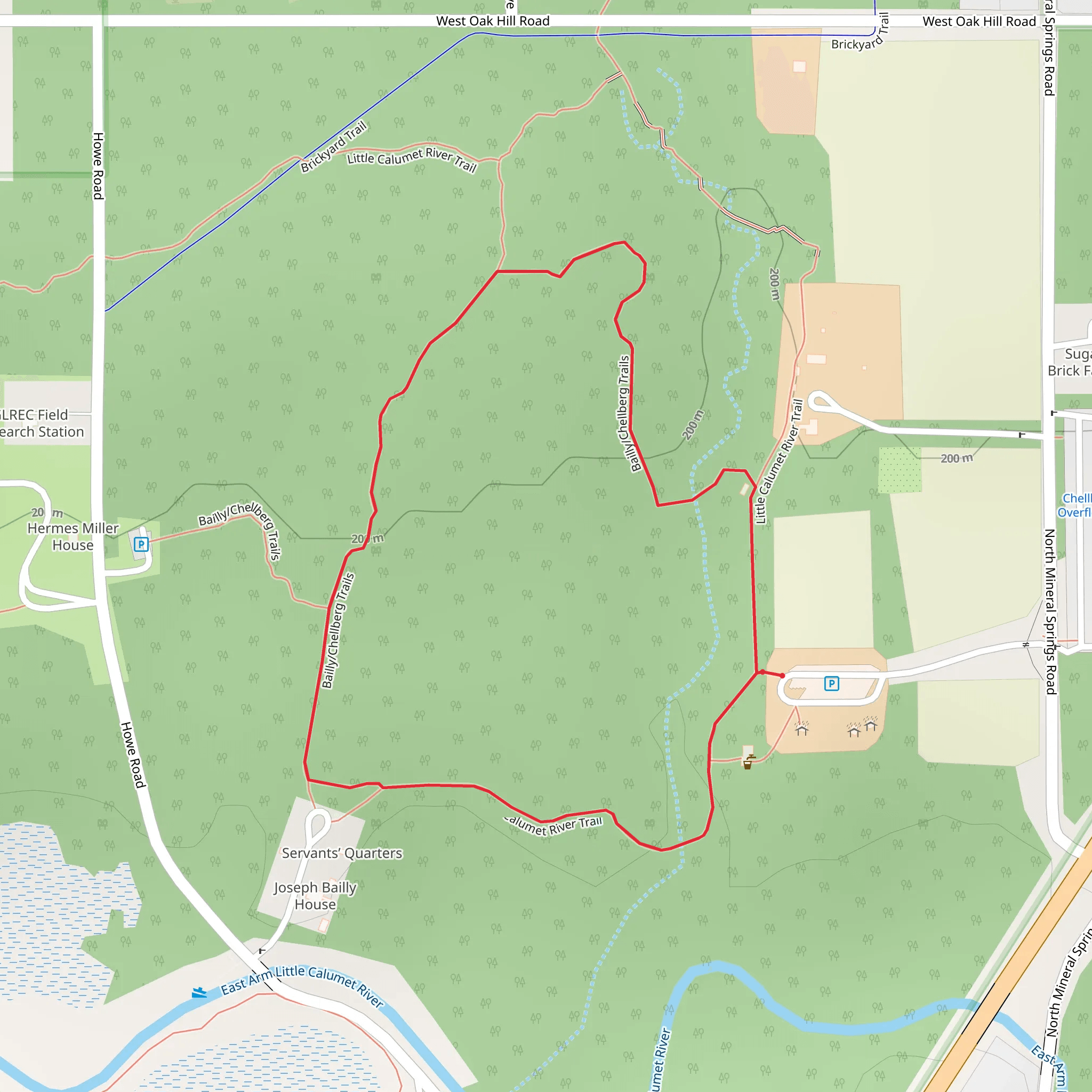 Bailly Homestead - Chellberg Farm Trail mobile static map