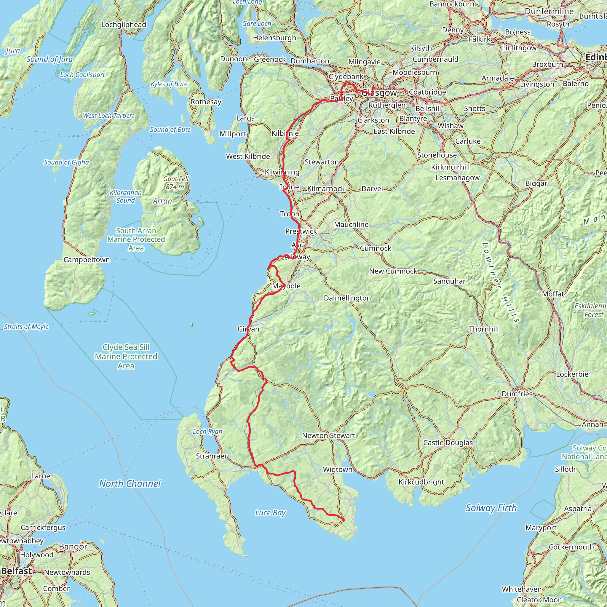 Whithorn Way mobile static map