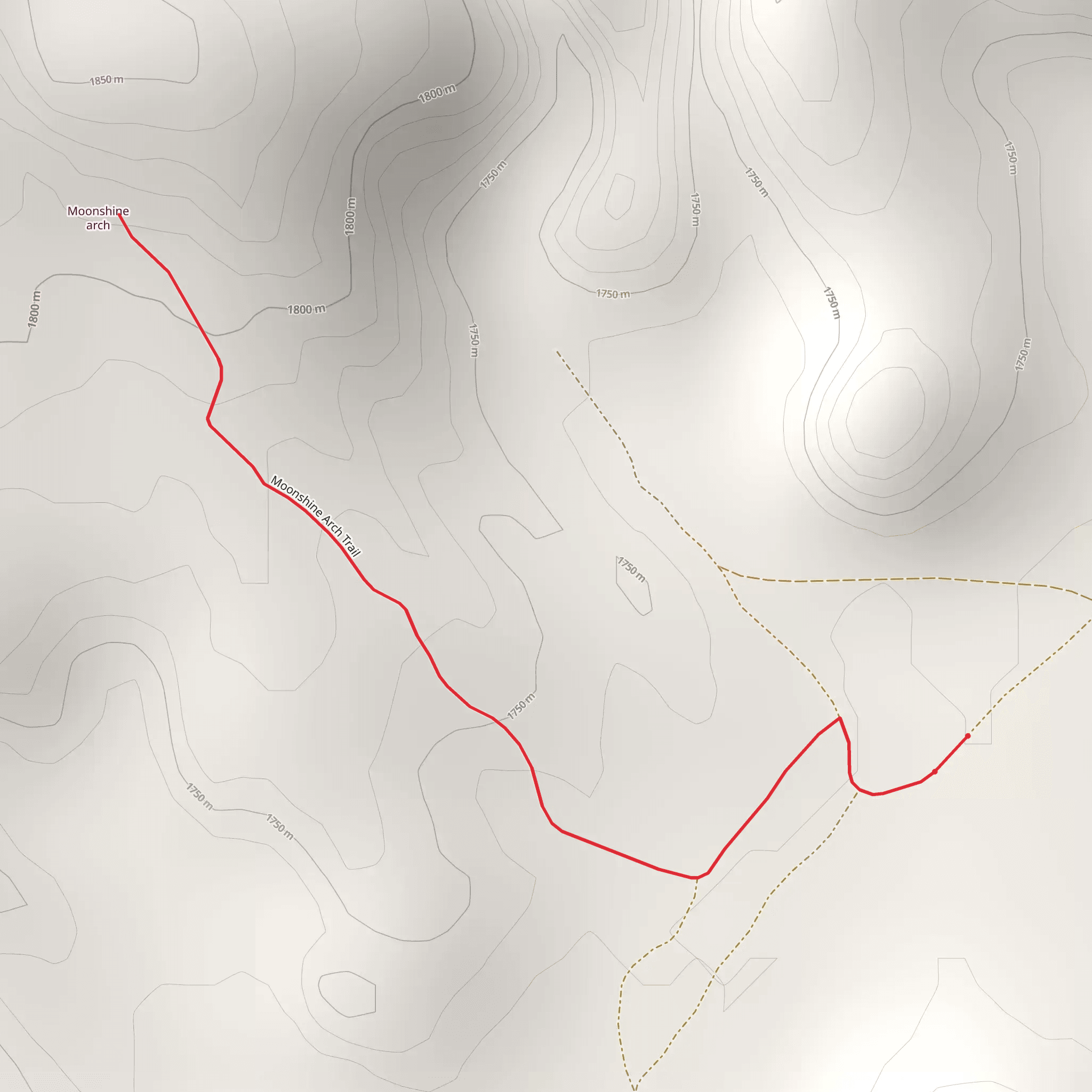Moonshine Arch Trail mobile static map