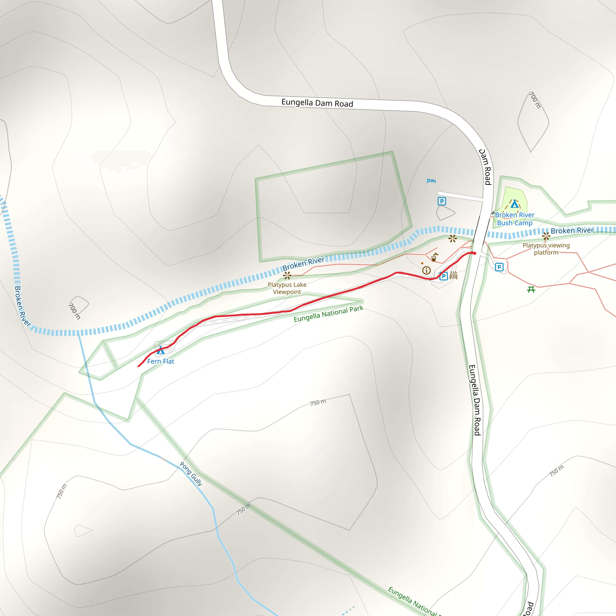 Fern Flat River Walk mobile static map