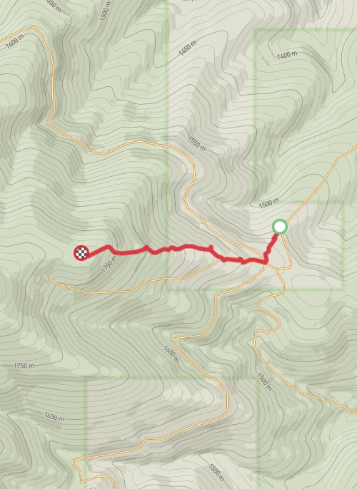 A map preview of the recording Wild Turkey Ridge.