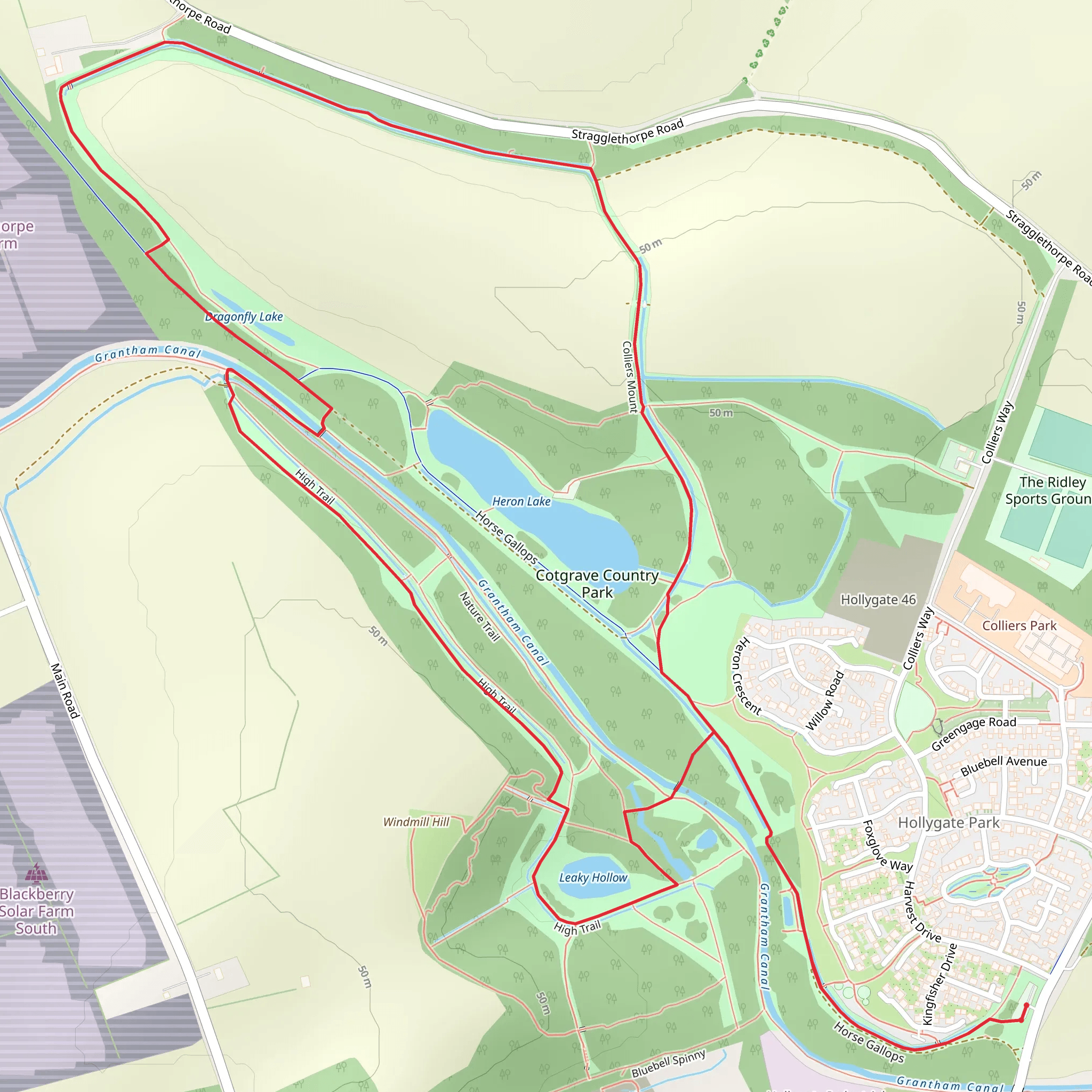 Cotgrave Country Park Loop mobile static map