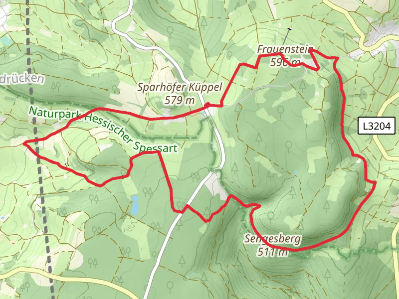 Taufstein and Sengesberg via Kalbach Wanderweg Sparhof