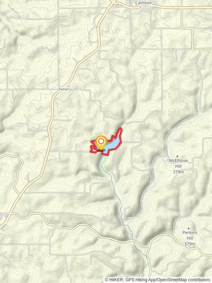 An image depicting the trail Jersey Valley Lake Long Loop and its surrounding area.