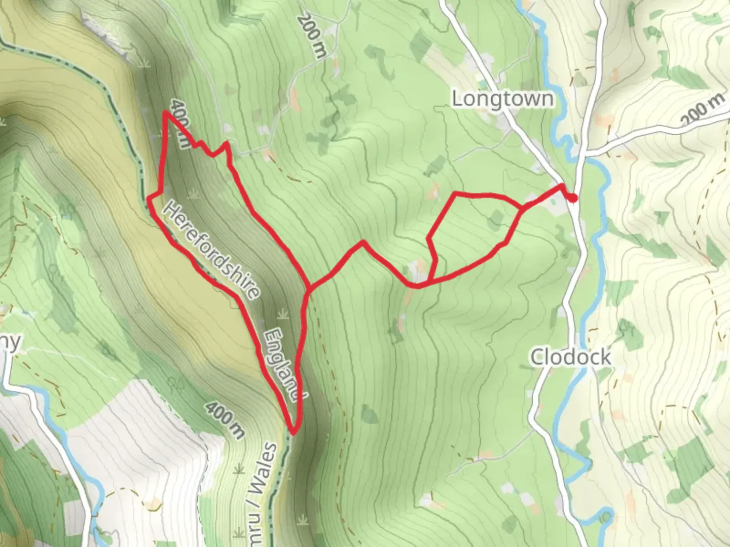 An image depicting the trail Penrhewr and Hatterrall Spring Loop and its surrounding area.