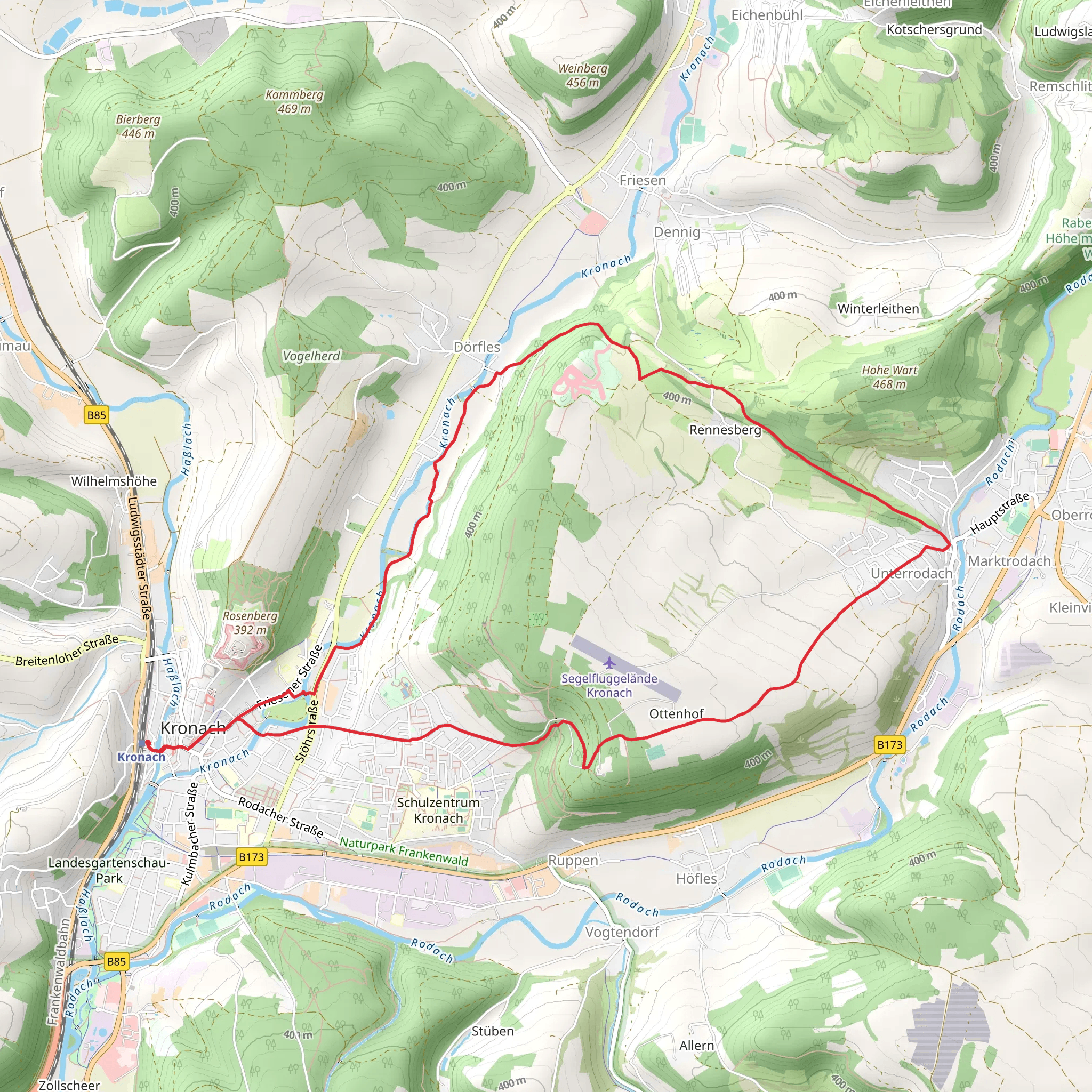 Kreuzberg Weg KC 13 mobile static map