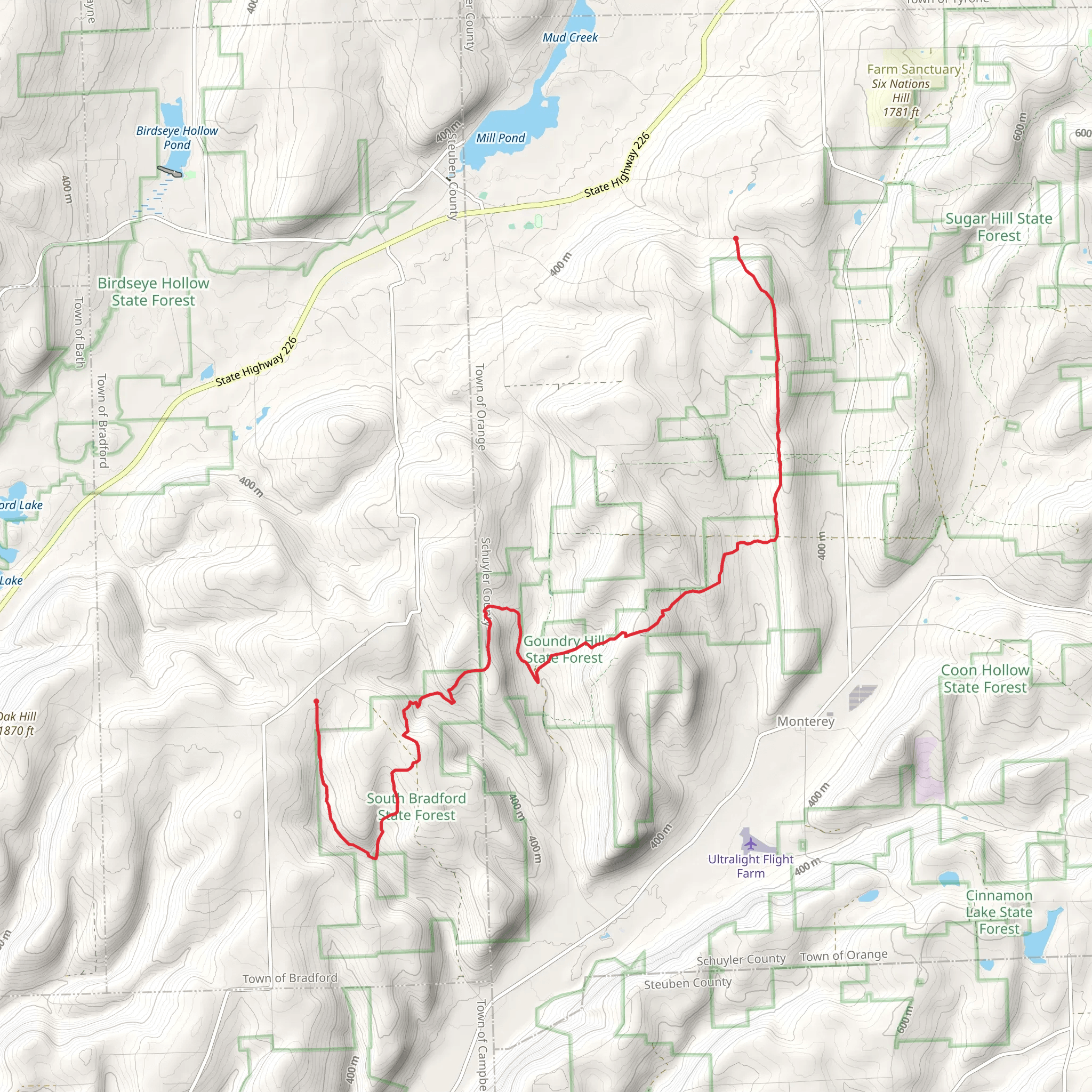North Country Trail mobile static map