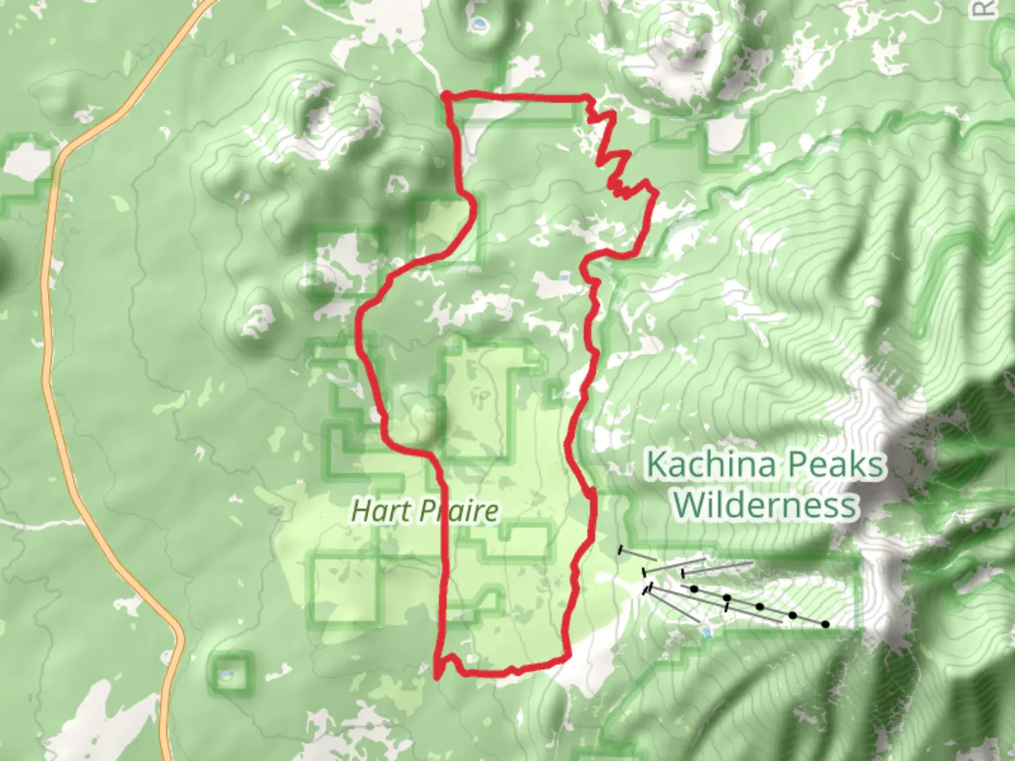 An image depicting the trail Fern Mountain - Arizona Loop Trail and its surrounding area.