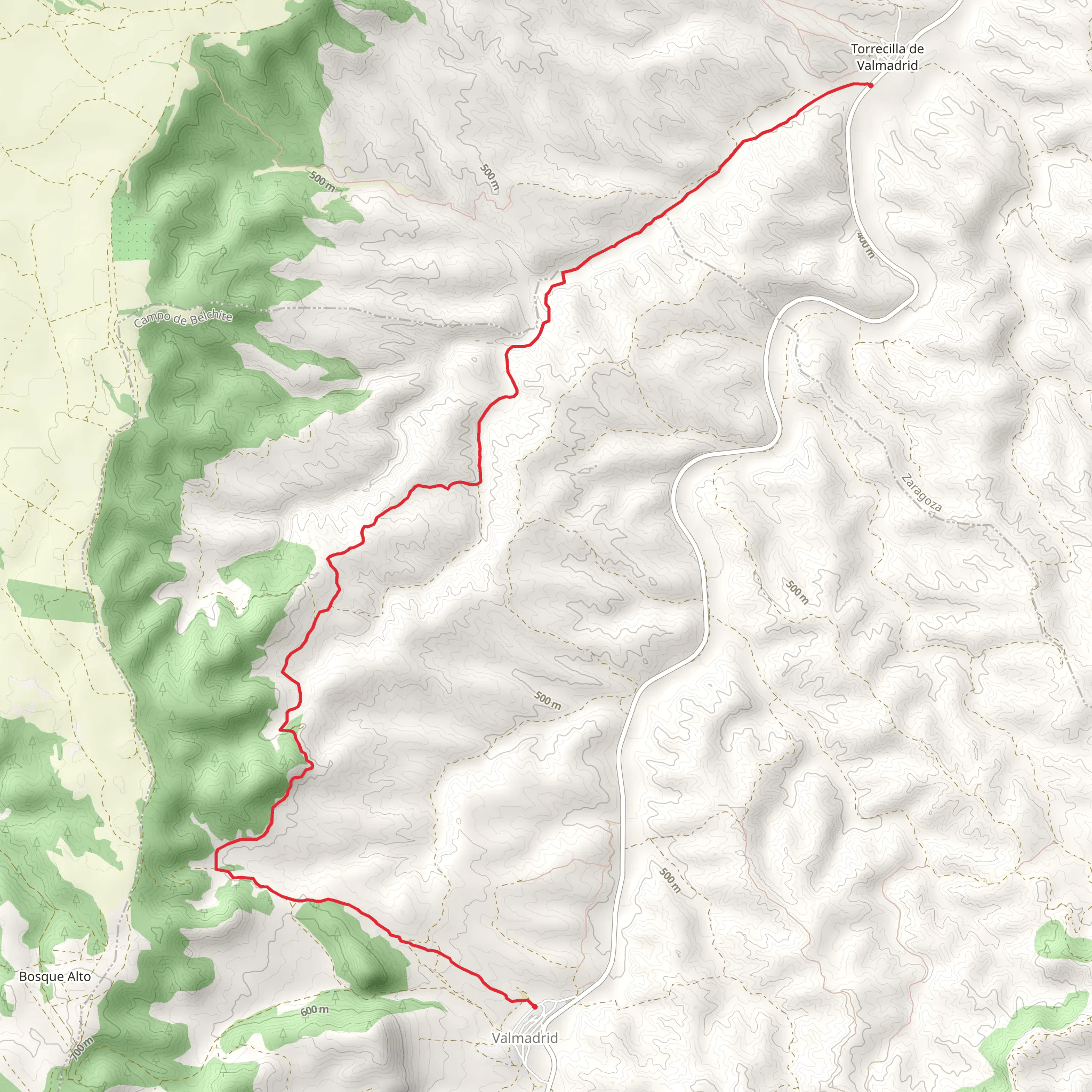 Valmadrid - Torrecilla de Valmadrid PR Z 083-a mobile static map