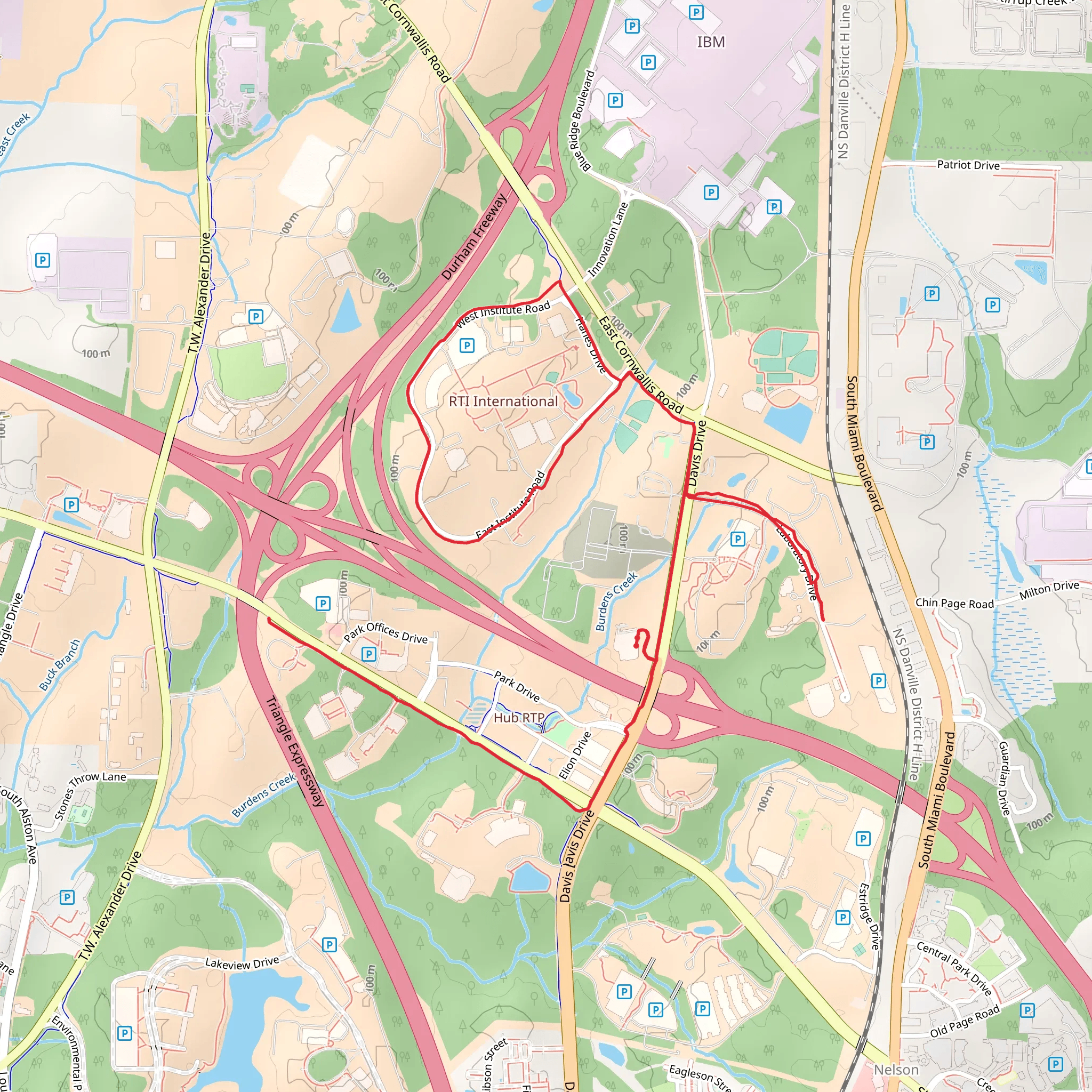 Park Center Loop mobile static map