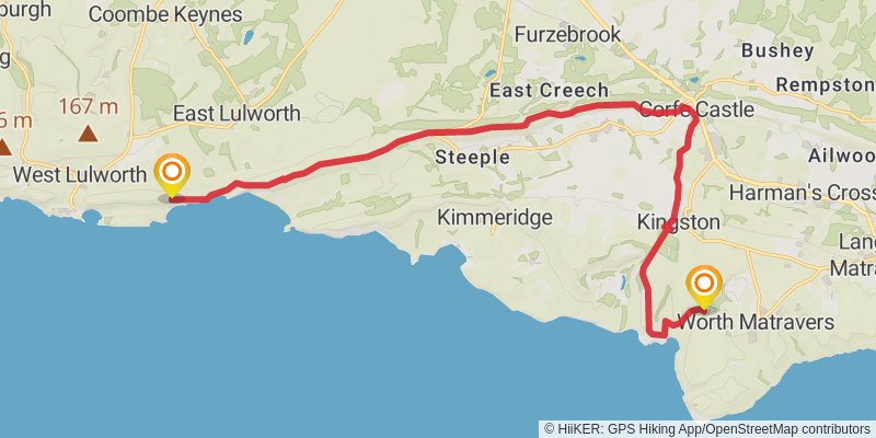 Dorset Loop from North Haven Point stage 14 Map