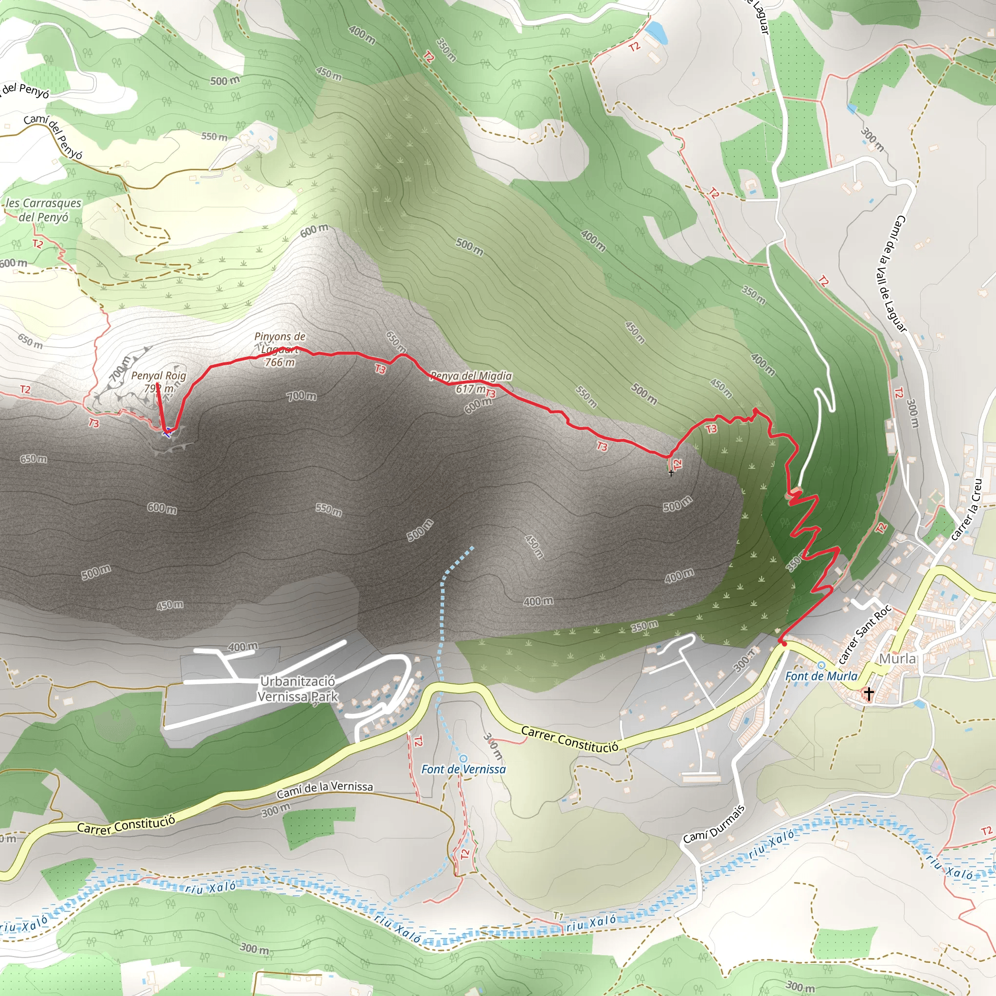 Murla - Penyó Roig PR CV 426 mobile static map
