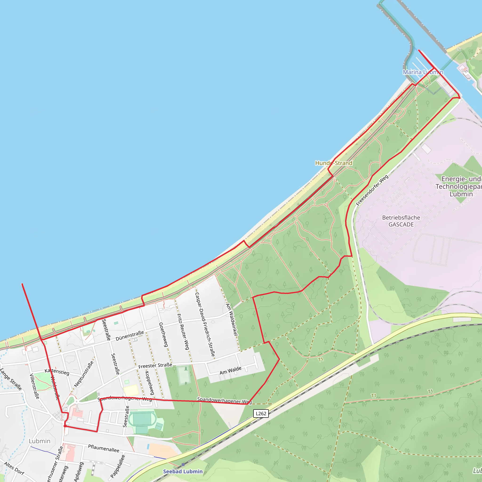 Seebruecke via Strandweg mobile static map