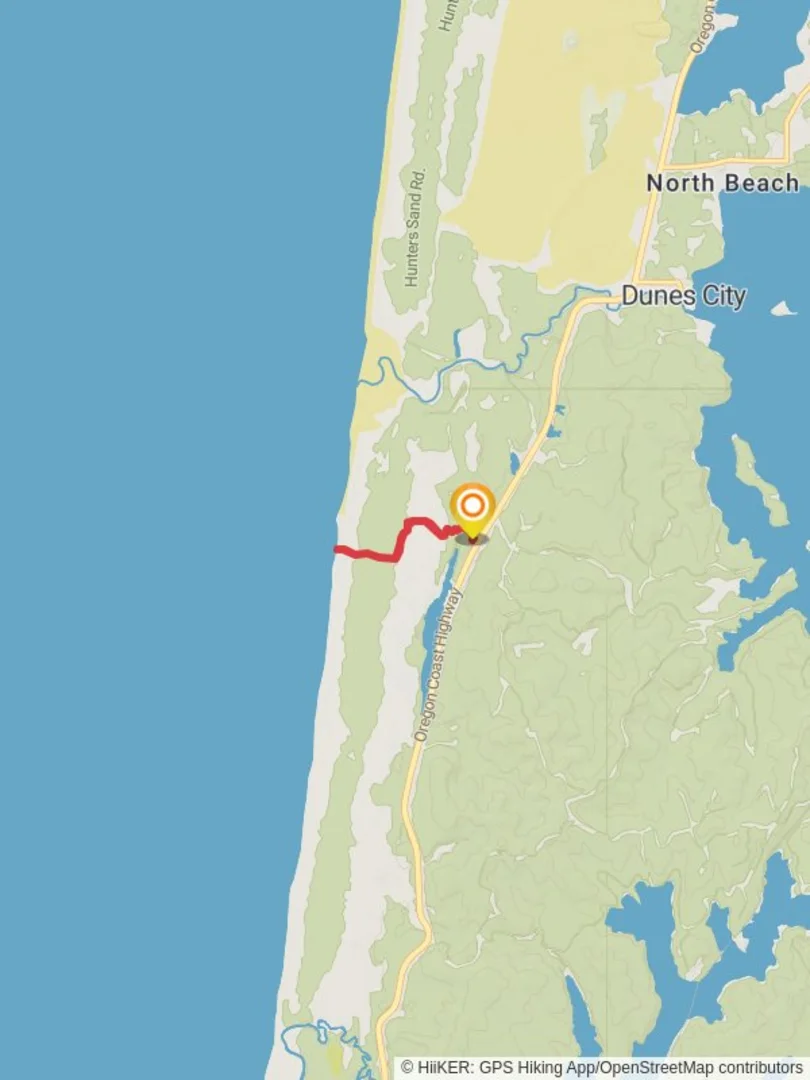 An image depicting the trail Taylor Dune - West and its surrounding area.