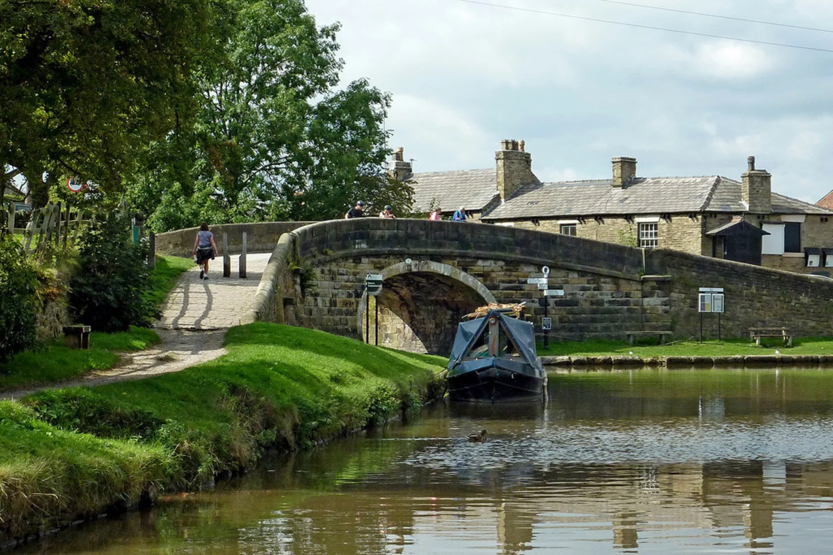 An image depicting the trail Marple Canal Locks and its surrounding area.