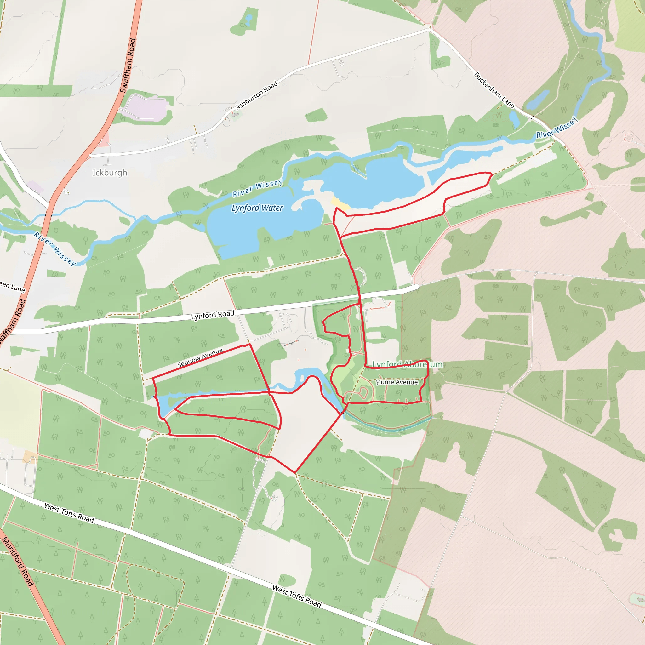 The Great Estates Trail and Blue Trail mobile static map