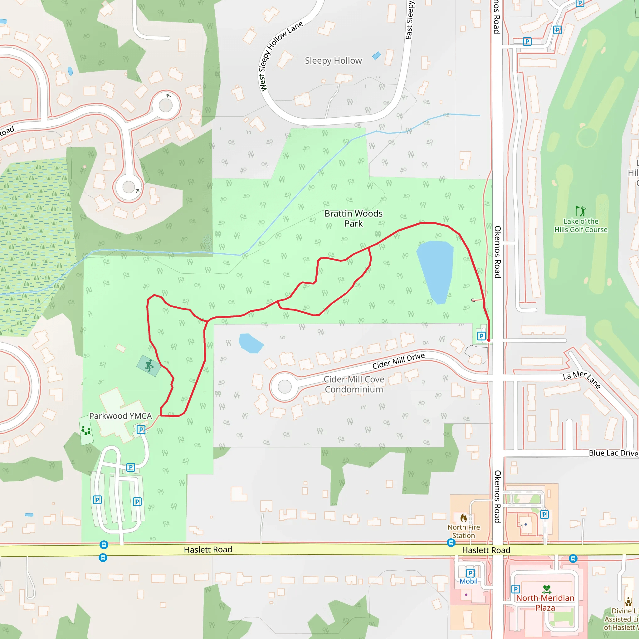 Brattin Woods Park mobile static map