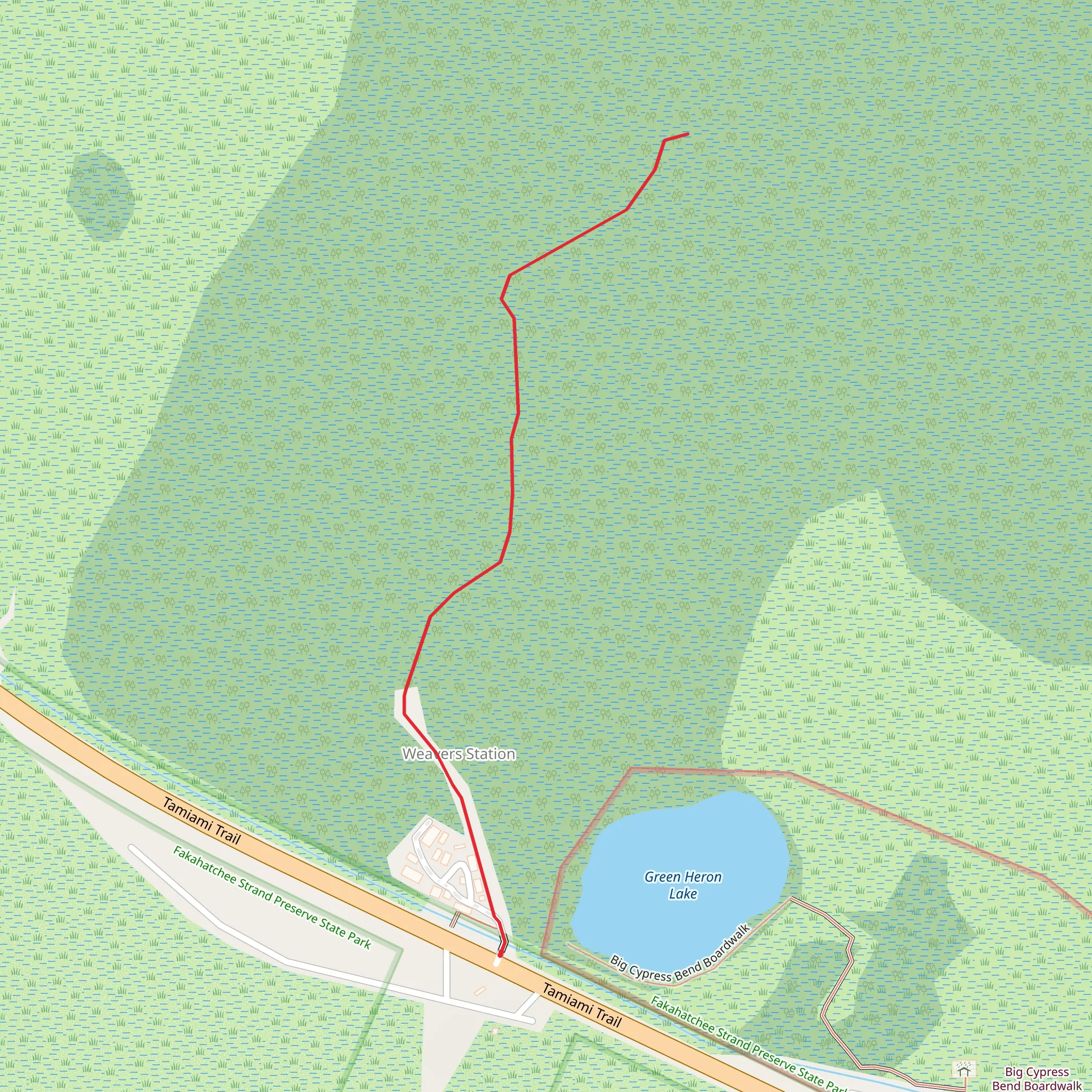 Big Cypress Boardwalk mobile static map