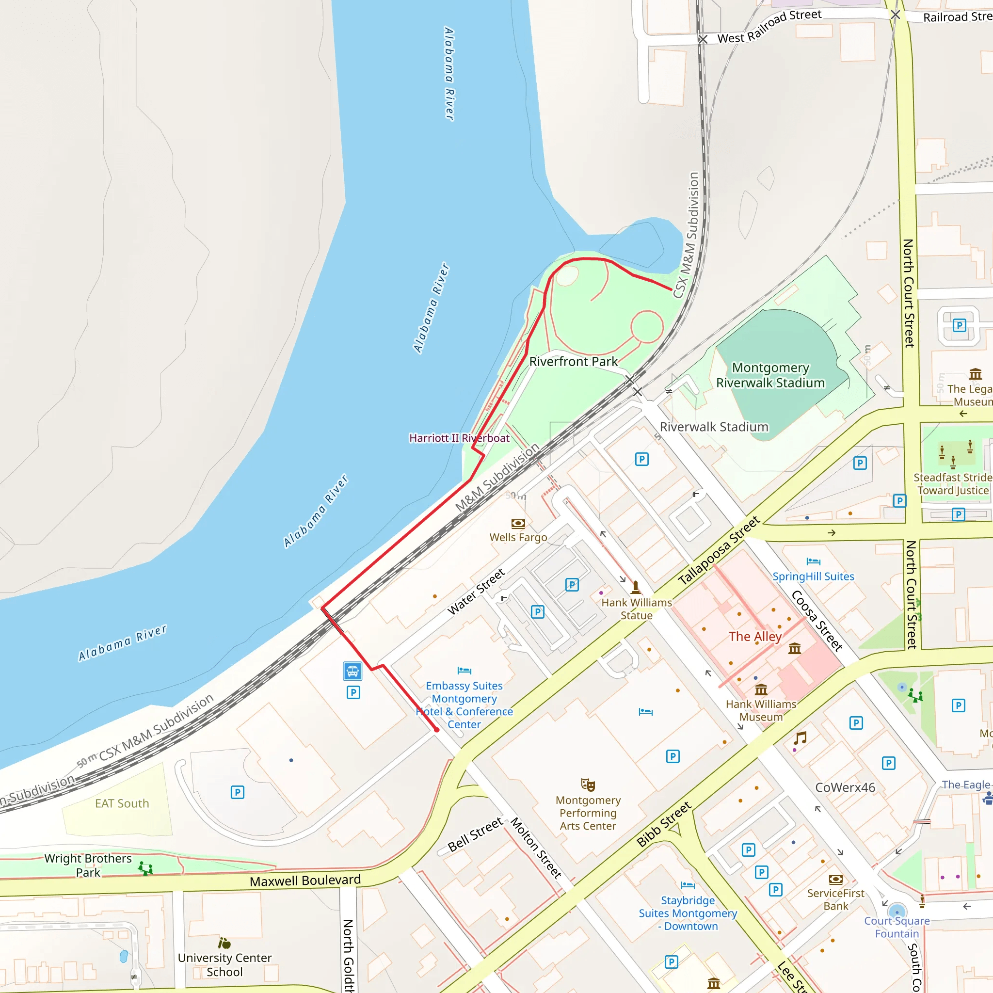 Riverfront Park Walk mobile static map