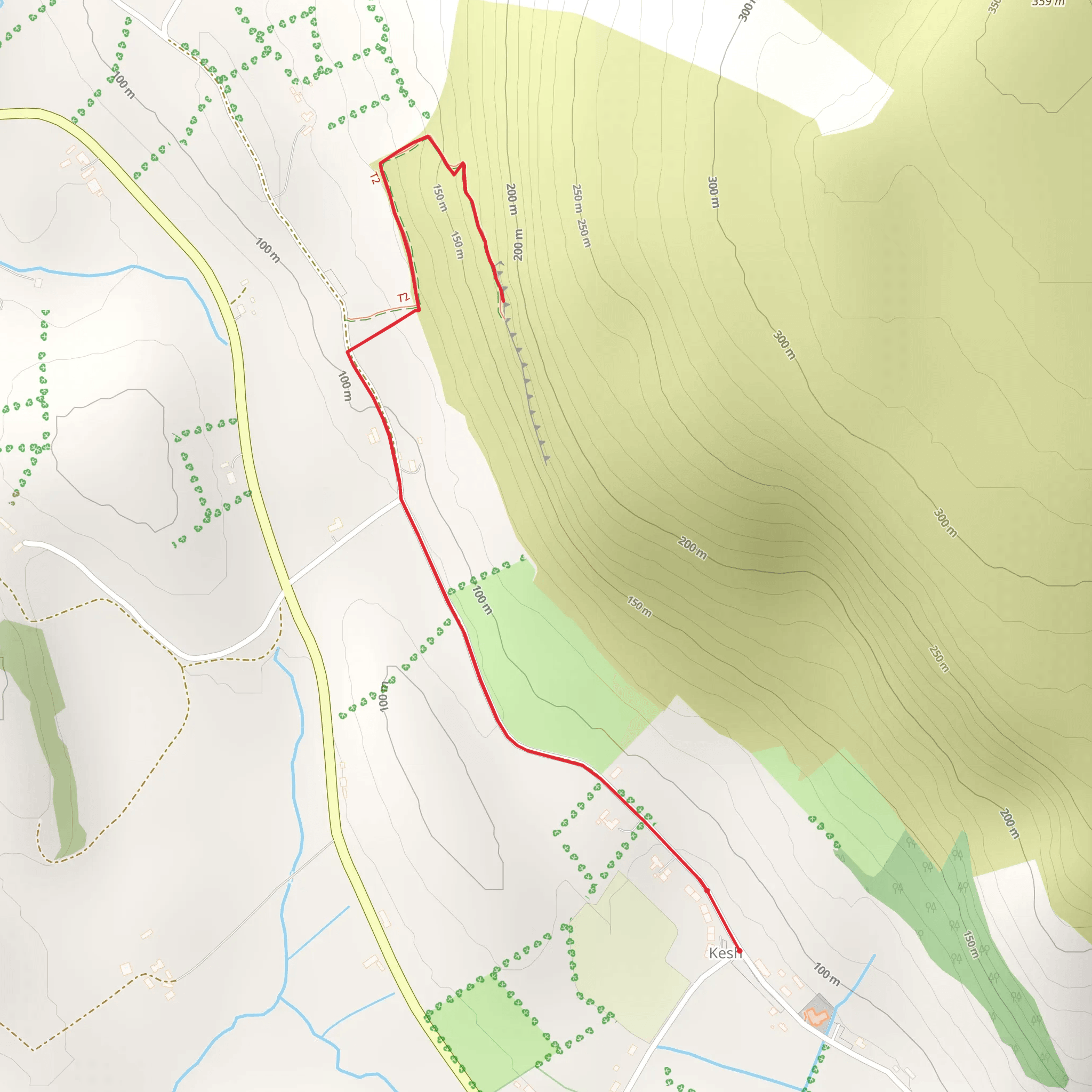 Keash Hill Trail mobile static map