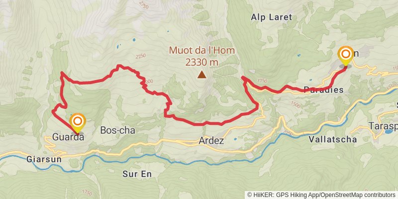 Camino Müstair-Geneva via Martigny stage 4 Map