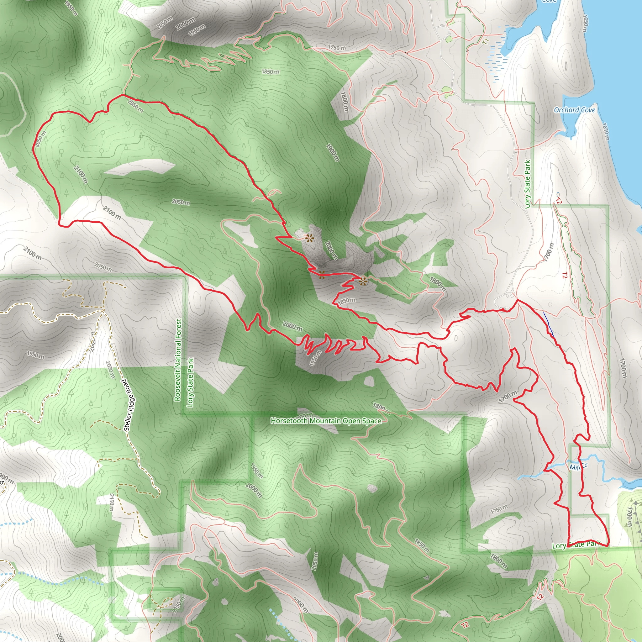 Arthurs Rock, Howard and South Valley Loop Trail mobile static map