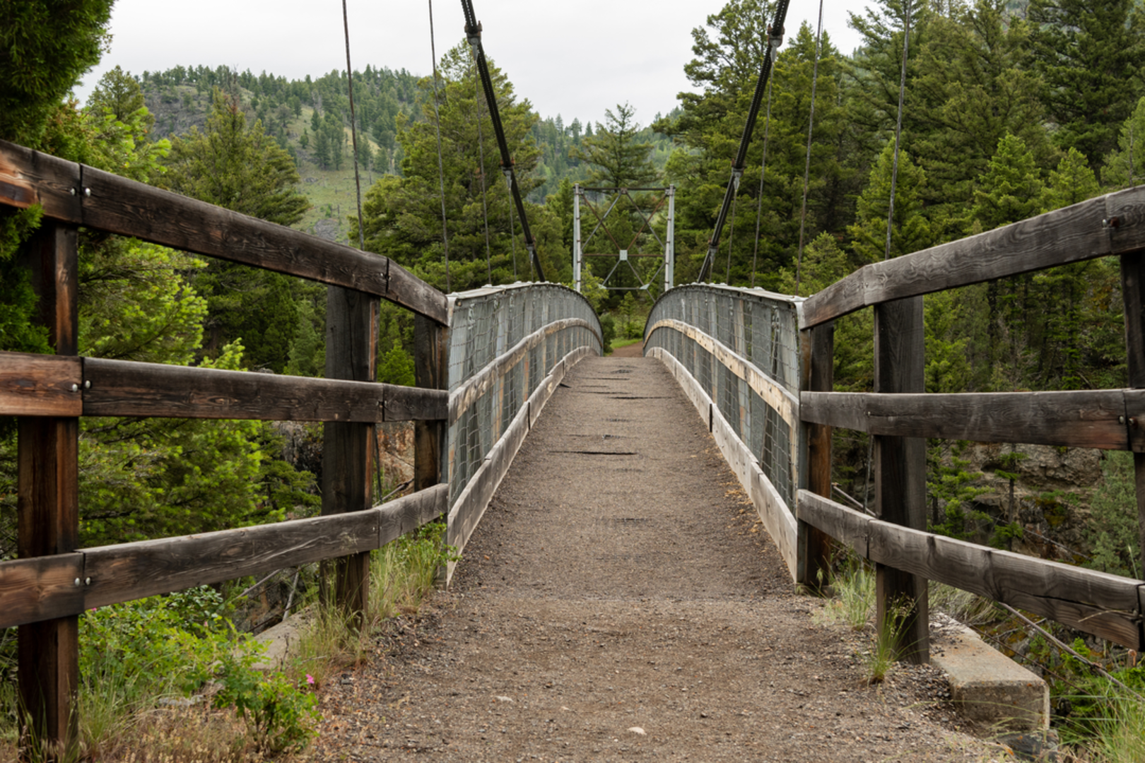 An image depicting the trail Hellroaring Trail and its surrounding area.