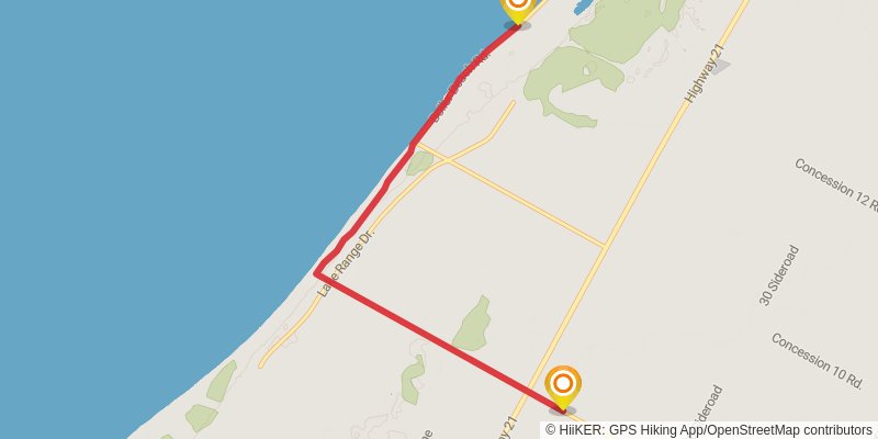 Waterfront Trail stage 74 Map