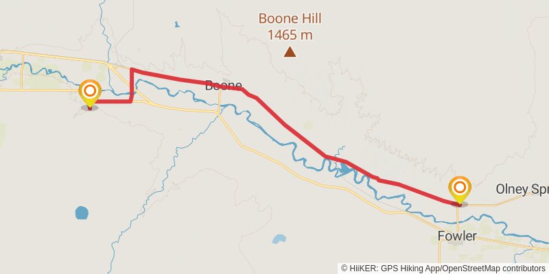 American Discovery Trail - South stage 73 Map