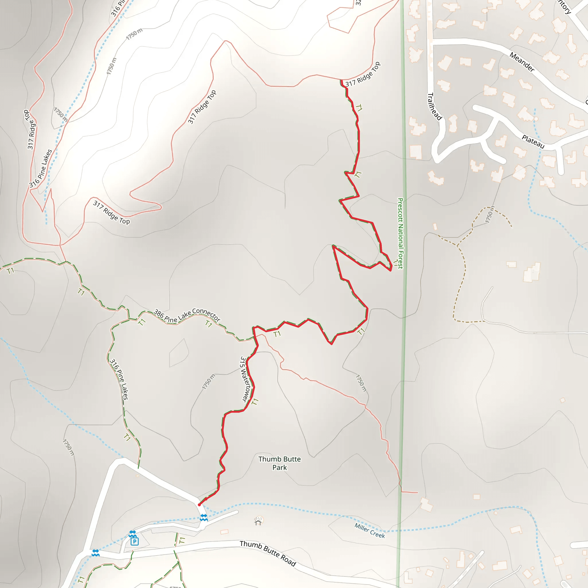 Water Tower Trail mobile static map