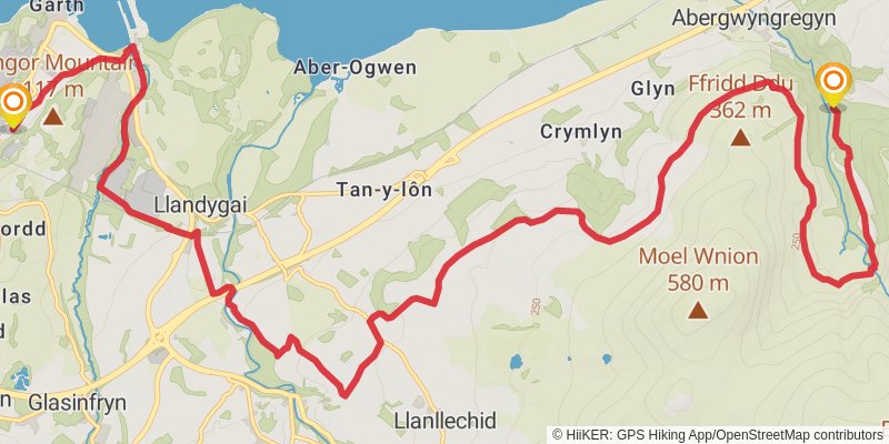 North Wales Pilgrim's Way - Taith Pererin Gogledd Cymru stage 7 Map