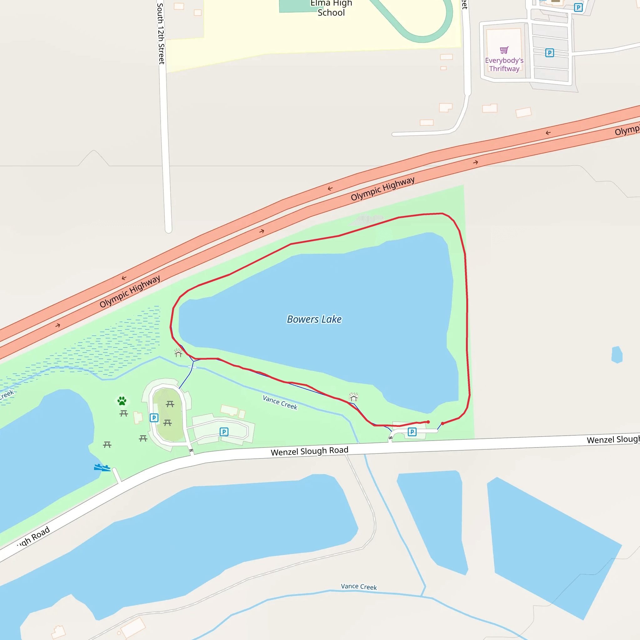 Vance Creek Loop mobile static map