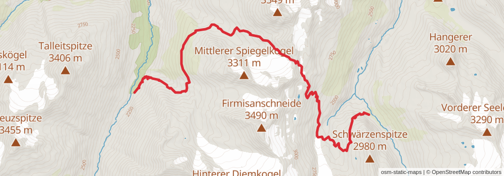 Ötztal Trek stage 10 Map