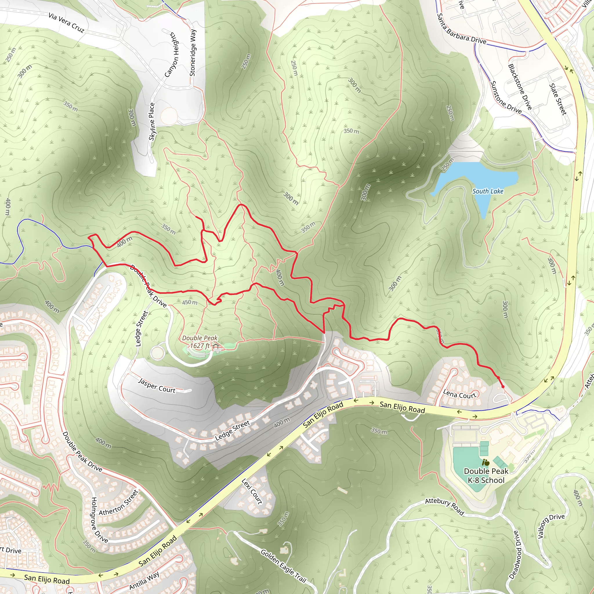 Cerro De Las Posas Ridgeline Loop Trail mobile static map