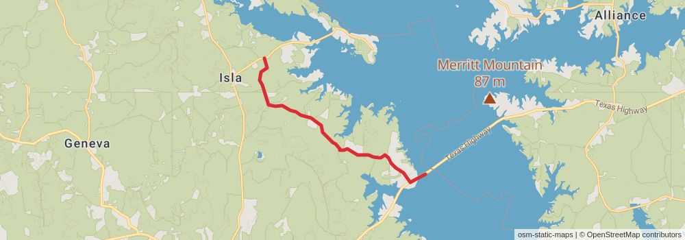 American Perimeter Trail - Texas Primary stage 99 Map