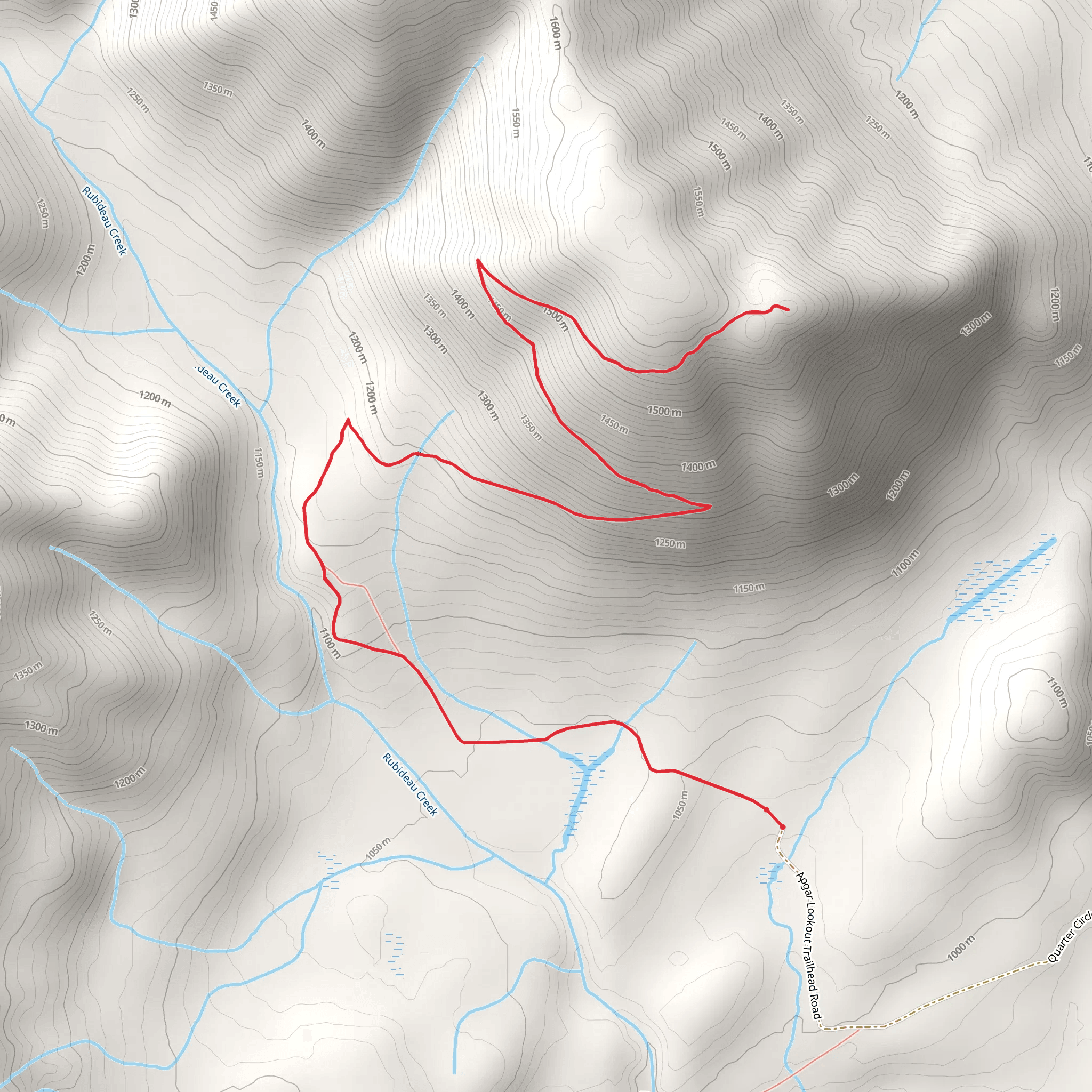 Apgar Lookout Trail mobile static map