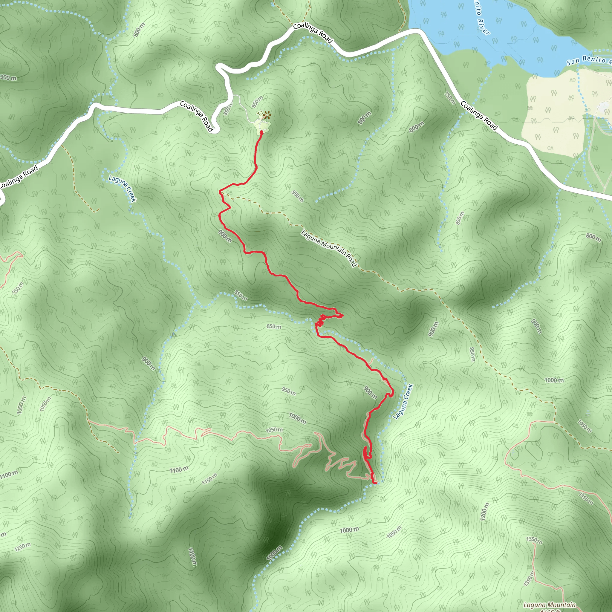 Laguna Creek Out and Back mobile static map