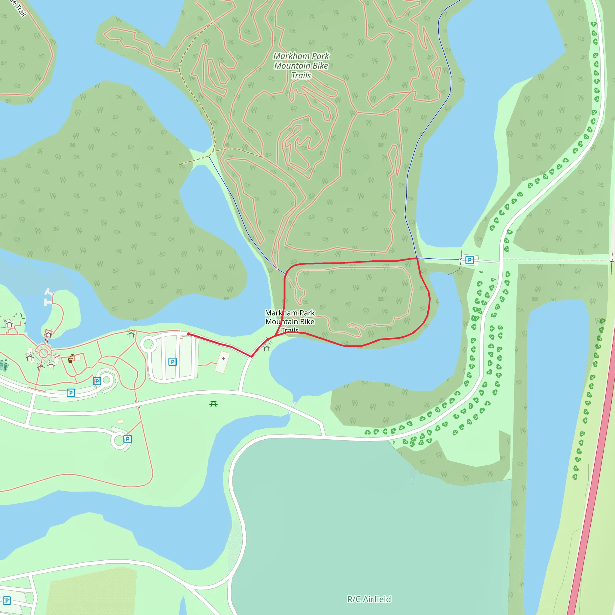 Markham Park Short Loop mobile static map