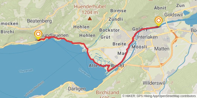 Camino Rankweil-Geneva stage 13 Map