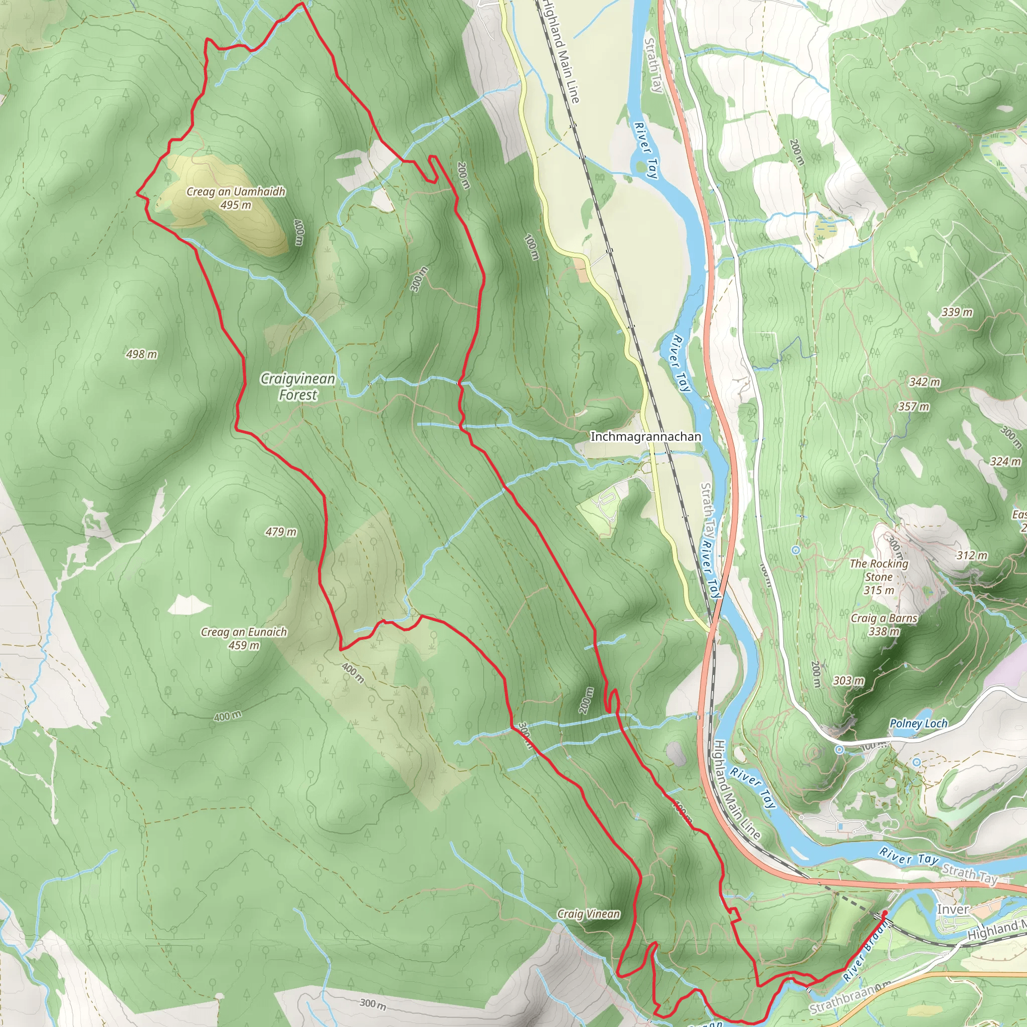 Ossian’s Cave loop mobile static map