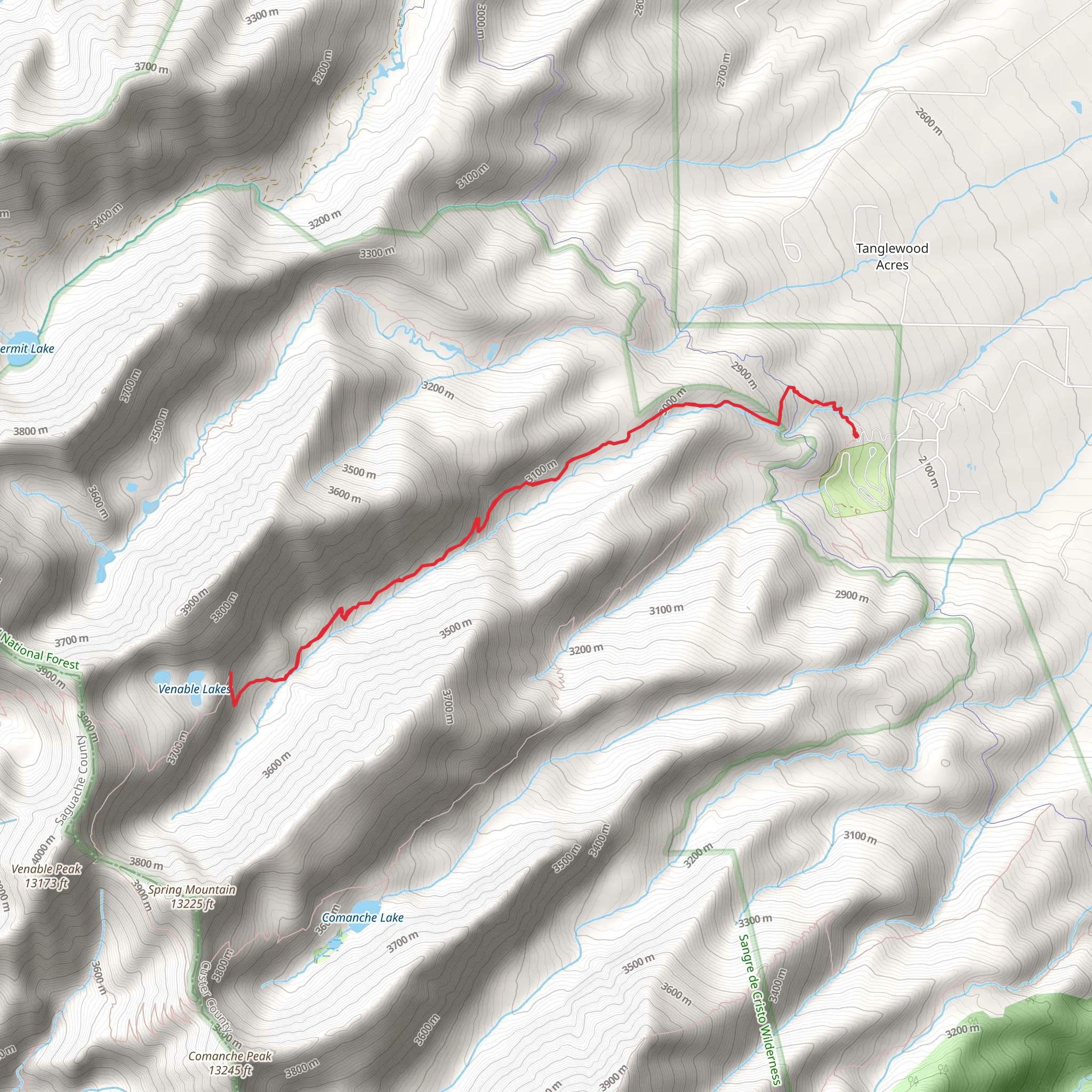 Venable Creek Trail mobile static map