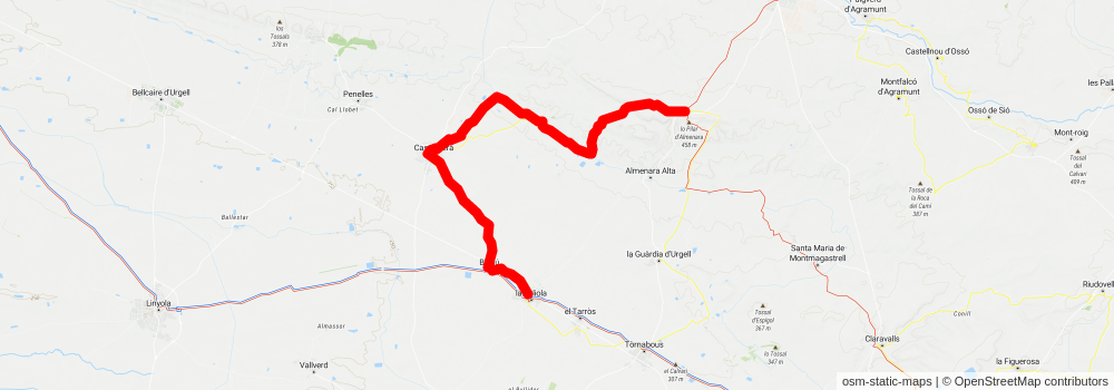 Path of the Plans d'Almenara PR C 72 stage 2 Map