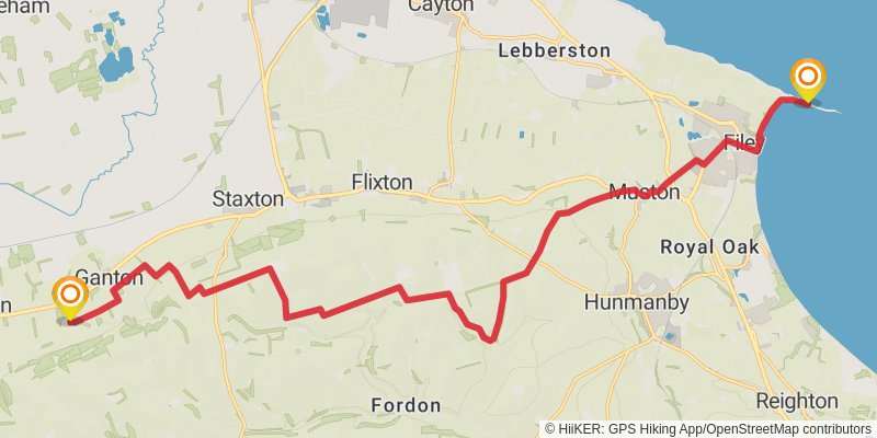 Yorkshire Wolds Way stage 6 Map