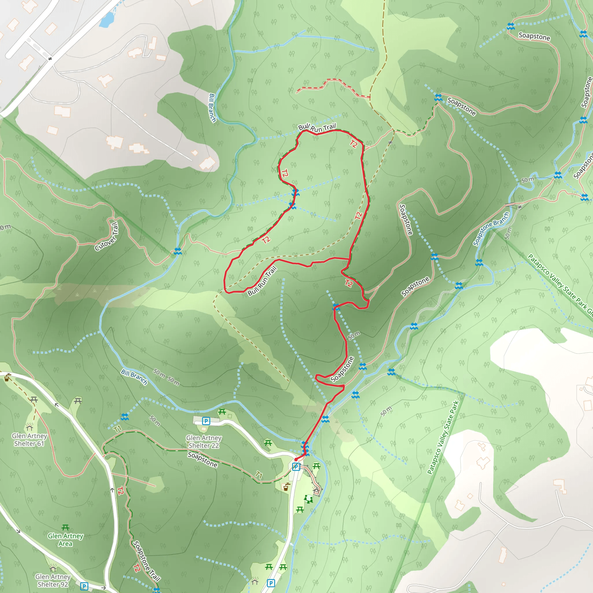 Bull Run Loop Trail mobile static map