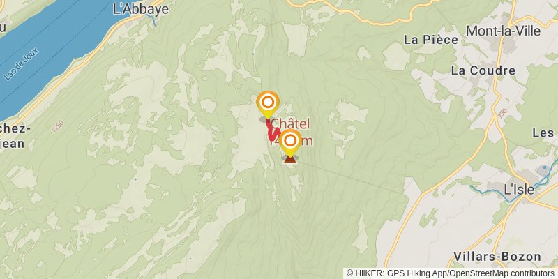 Jura Crest Trail spur 2 Map